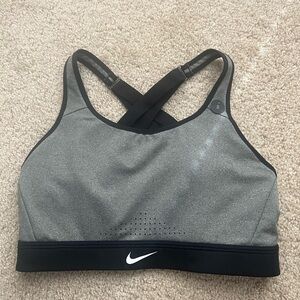 Nike Women's Black and Gray Sports Bra